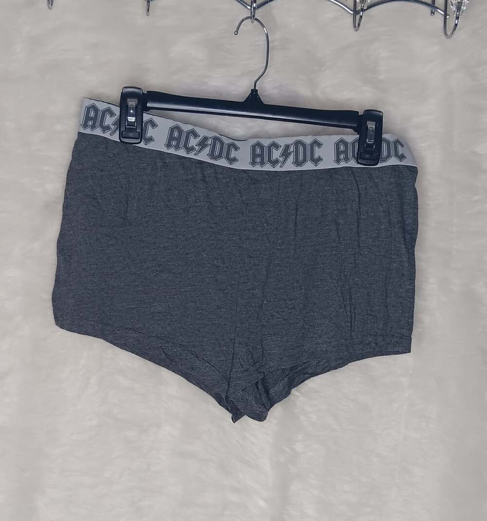 AC/DC Gray Logo Band Shorts